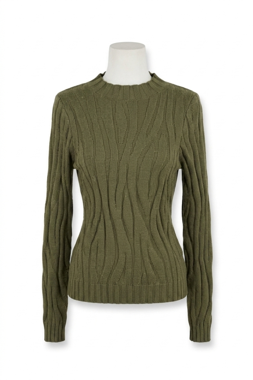 NEW MINKPINK women's elara jacquard top in khaki